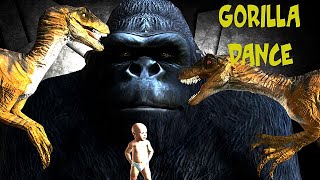 Animated Short Film Gorilla VS Dinosaur. 3D Cartoon Movie of Dinosaur Vs Gorilla Fight.