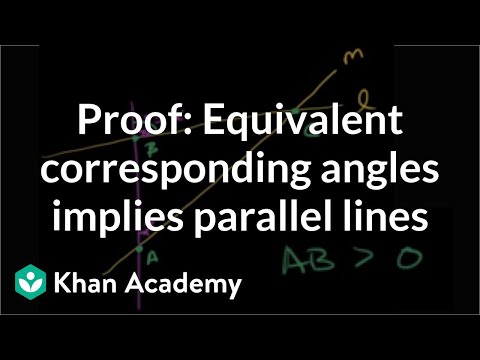 Video: Bewijzen overeenkomstige hoeken parallelle lijnen?