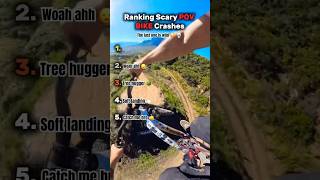 Ranking the scariest POV bike crashes #mtb #bike