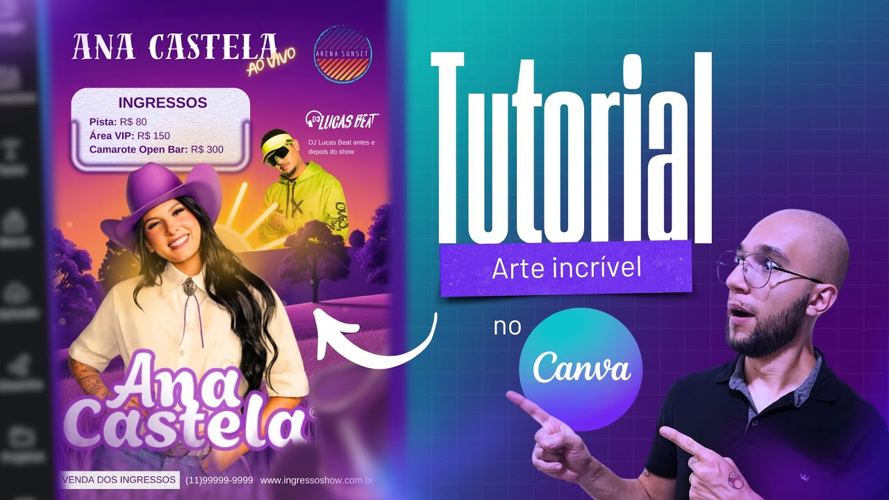 FLYER PARA SHOW INSANO NO CANVA!  - PASSO A PASSO