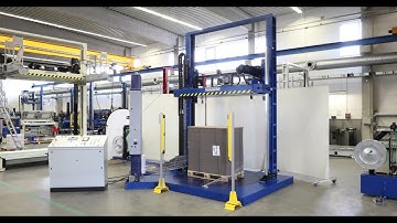 MOSCA KZV 111 Combi   Fully Automatic Pallet Strapping Machine with integrated Stretch Wrapper