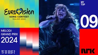 🇳🇴 Melodi Grand Prix 2024: My Top 9 l GRAND FINAL l Ratings + Comments l Norway Eurovision 2024