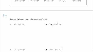 [S4] Ch6 Note 4 P.4 examples - solve simple exponential equations(most difficult part)