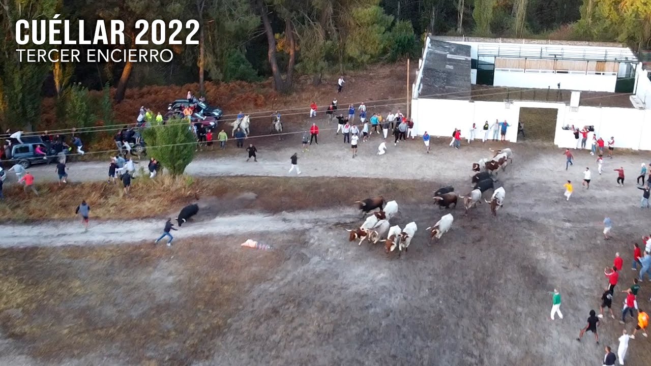 El Toro Bravo se Escapa Tercer Encierro Cuéllar 2022