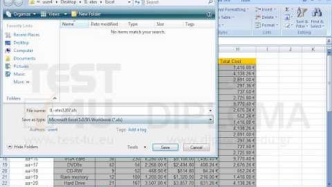 Save the active workbook, in MS Excel 5.0/95 type, as mybook95.xls in the IL-ates\Excel folder...
