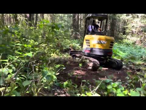 Sany sy35u working in the woods
