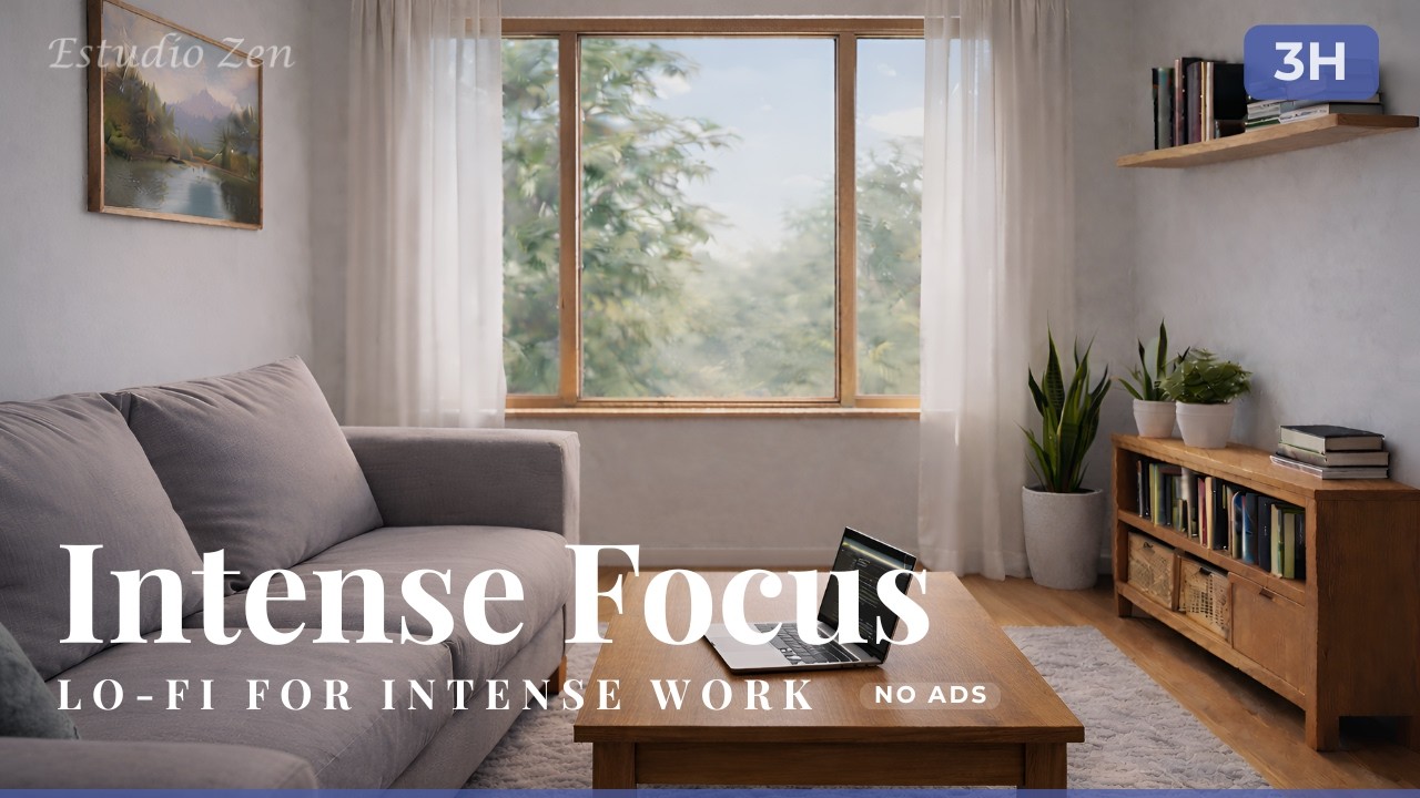3 Hour Deep Focus Lo Fi Music for Study, Productivity & Creative Thinking