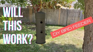 Make a large bird feeder from PVC  cheap and easy!