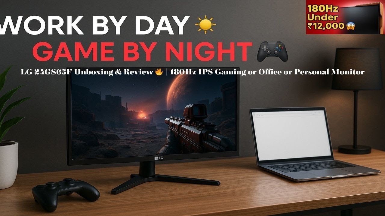 LG 24GS65F Unboxing & Review 🔥| Extends These Displays | 180Hz IPS Gaming Monitor Under ₹12,000