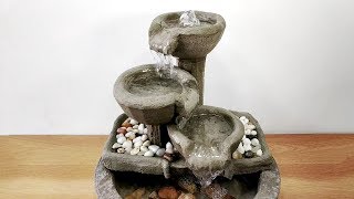 How to make amazing wonderful cemented waterfall fountain water fountain