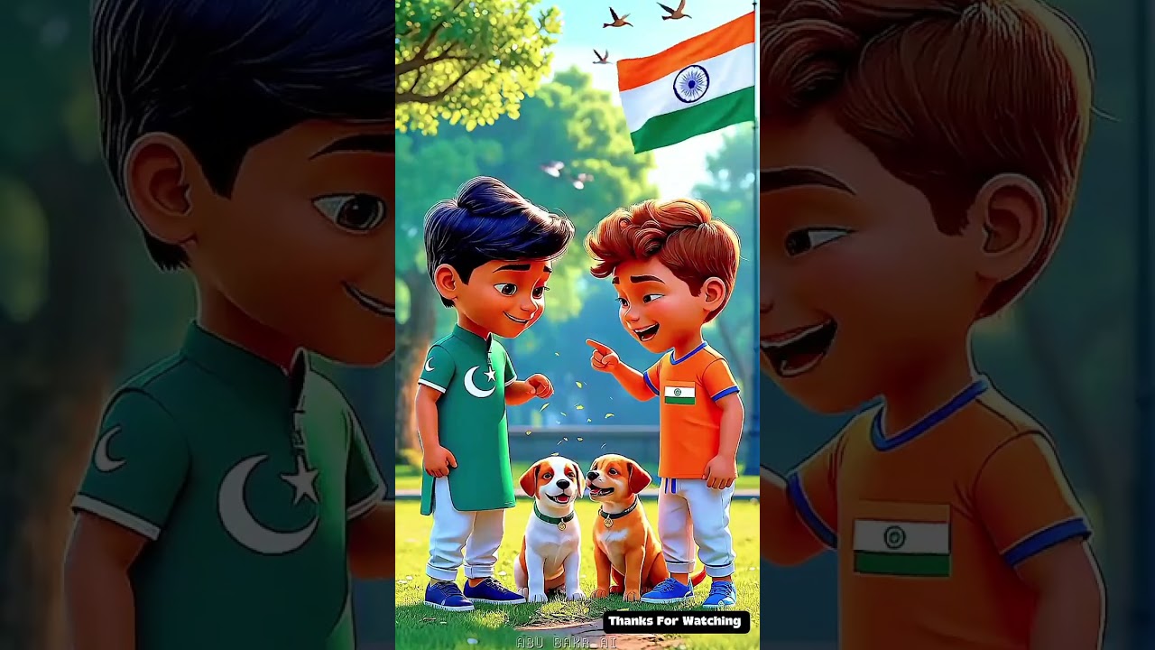 India Vs Pakistan Dog Which Continent will win? #viral #100kvews #aidog #indiavspak #abubakrai #abc