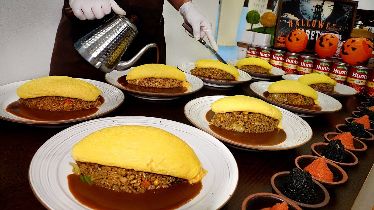 ⁣직원없이 혼자 16시간 모든재료 다 만드는? 계란에 미친 사장님의 오므라이스 가게┃Egg omelet / Korean street food