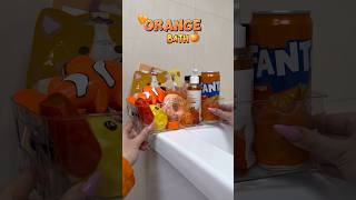 ORANGE bath🧡What’s next?🛁#asmr #bathroutine #bathessentials #bathtime #night #fyp #viral #shorts