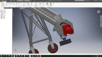 SCREW CONVEYOR 3D MODEL INVENTOR