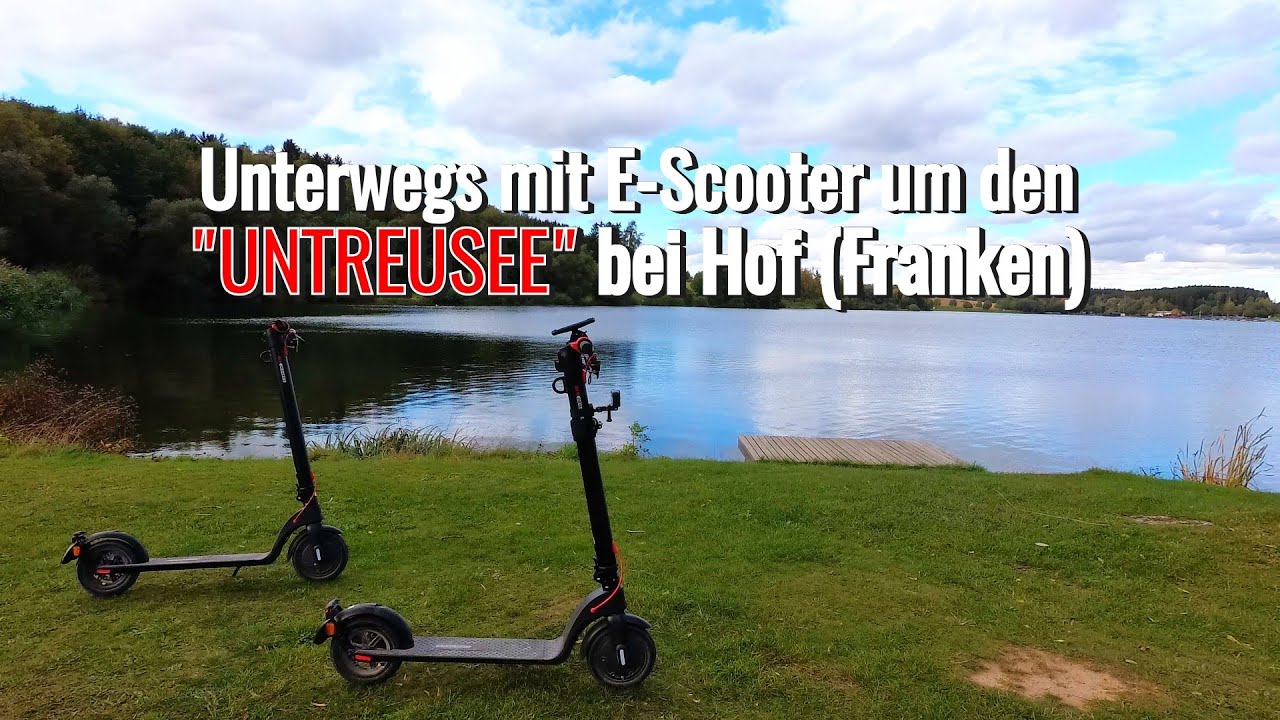 Unterwegs mit E-Scooter um den 