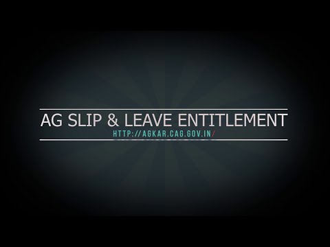 AG slip and leave entitlement downloading  AGo KARNATAKA