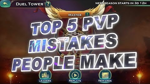 Top 5 PvP Mistakes People Make 🤔 - Art of Conquest