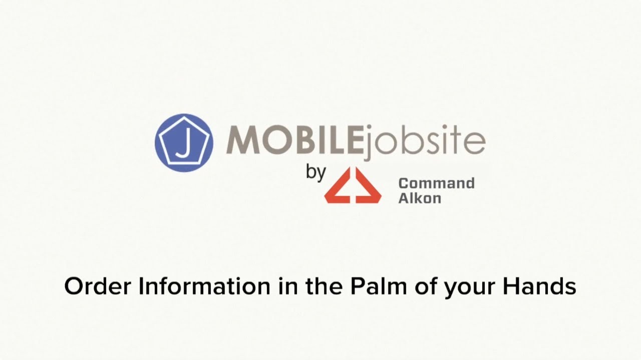 MOBILEjobsite by Command Alkon YouTube