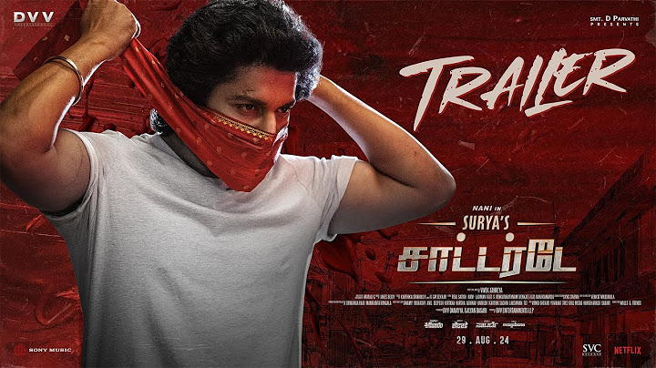 SURYA'S SATURDAY  Tamil Trailer - Nani | Priyanka | SJ Suryah | Vivek Athreya | DVV Danayya
