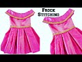 Baby Frock Cutting And Stitching Full Tutorial | Box Pleated Frock | Off Shoulder Baby Frock Design