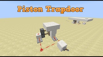 1 Minute Minecraft: Hidden Piston Trapdoor