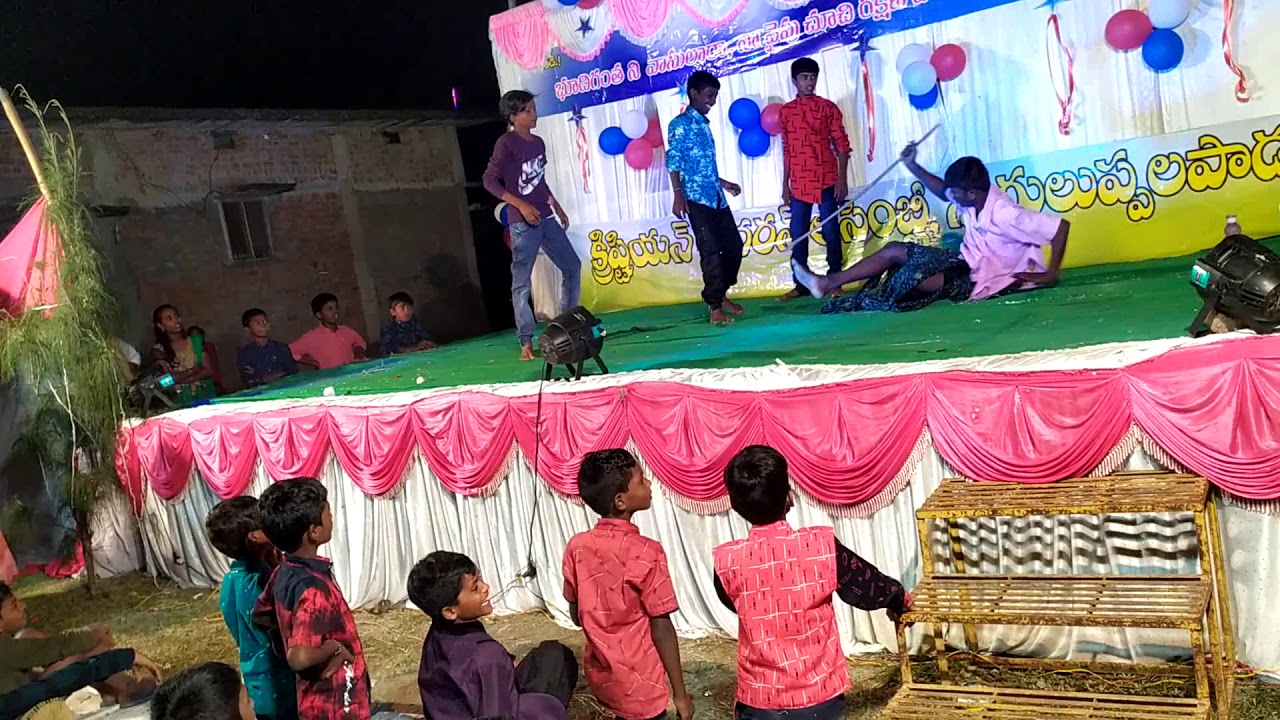 Kulapichodni nenu kallu leni kabodini  Jesus song  Naguluppalapadu 2019 Christmas celebrations