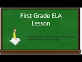 First Grade ELA Writing Process Quiz