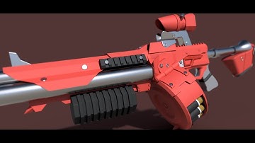 Assembly for 3D Printed Borderlands Bandit Room Clener Shotgun