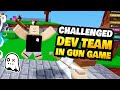I Challenged Dev Team to Gun Game in BedWars!