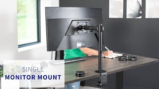 STAND-V001E Single Monitor Desk Mount by VIVO