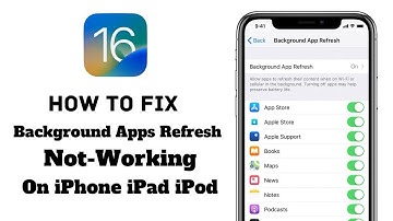 How To Fix Background App Refresh Not Working On iPhone iPad iPod ( ios 16 )