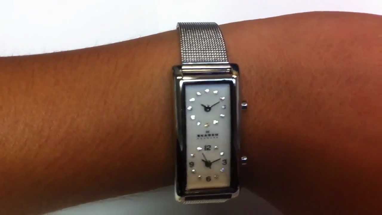 Women's Skagen Dual Time With Style Watch. 20SSSMP - YouTube