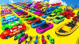 GTA V Mods SPIDER-MAN 🔥 Epic Stunt Car Racing Challenge With Super Car Motocycle Planes & Boats screenshot 5