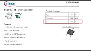 Mosfet Drain current characteristics , How to choose mosfet based on current ratings and requirement