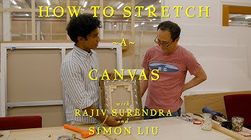 Re-stretching An Oil Painting with Rajiv Surendra - Visit to Simon Liu (Stretching A Canvas Basics)