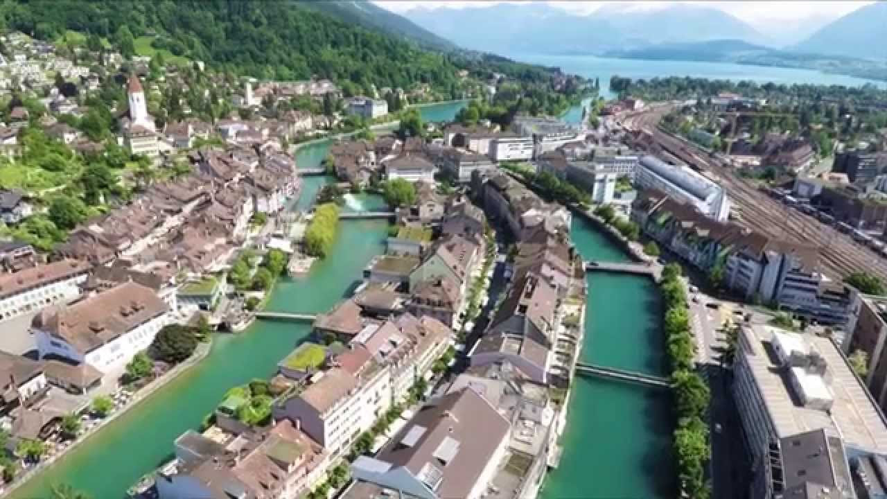 Thun, Switzerland 🇨🇭 - by drone [4K]