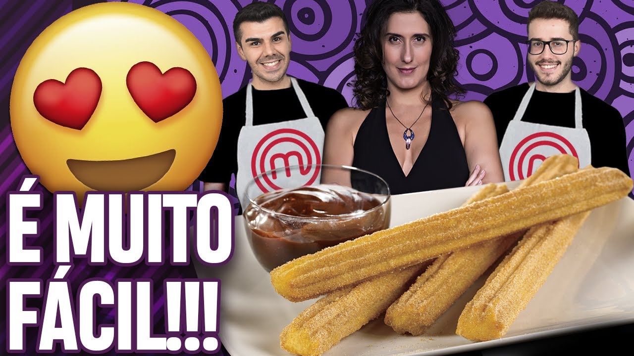 TESTANDO OS CHURROS COM CALDA DE DOCE DE LEITE DO MASTERCHEF! VIROU FESTA
