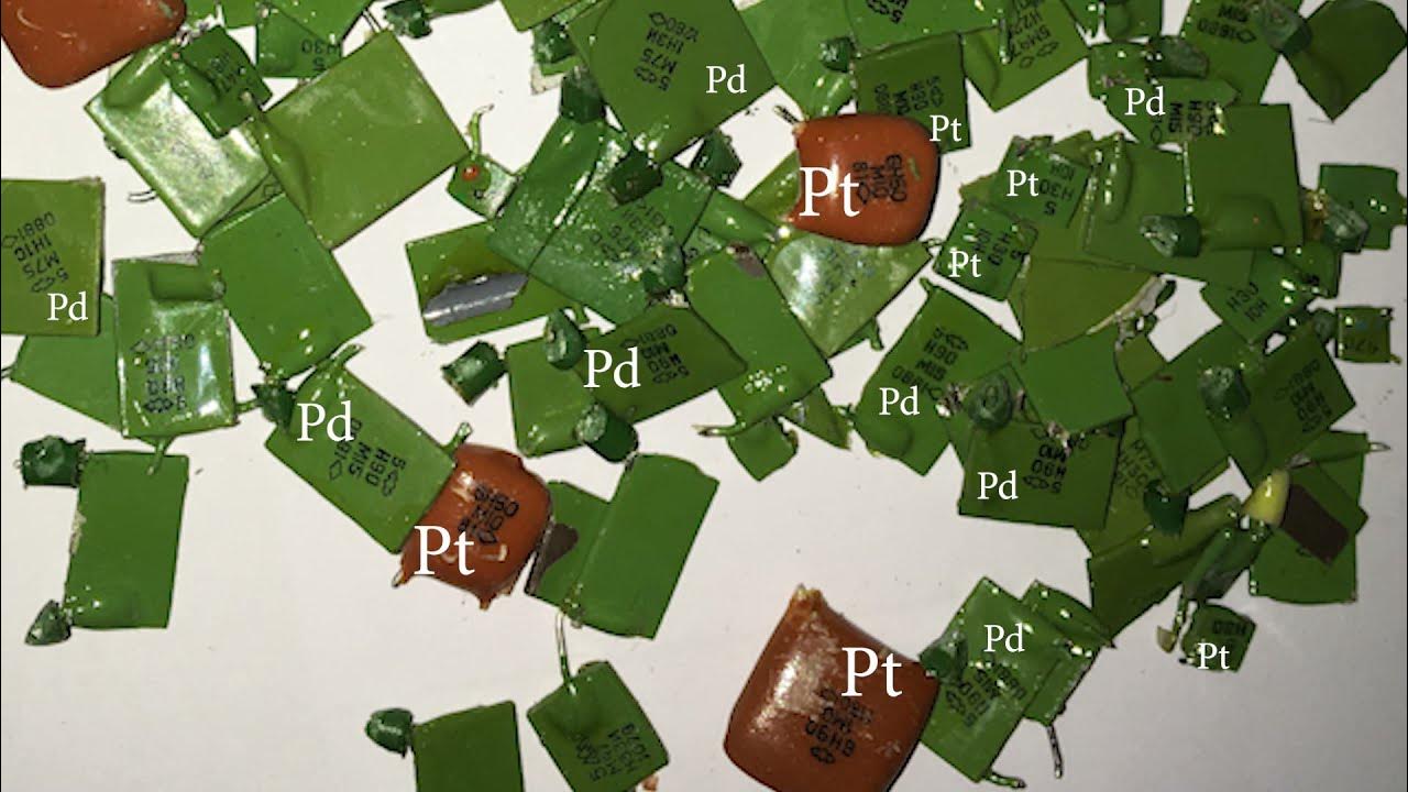 multilayer ceramic capacitors (MLCCs) yielding 50g+ palladium per Kg