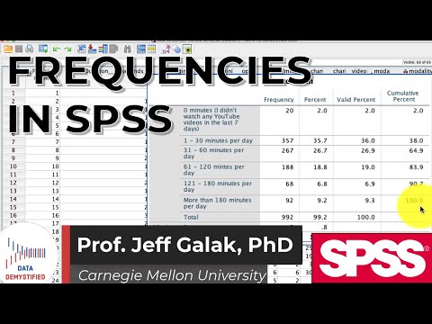 Frequencies in SPSS Tutorial (SPSS Tutorial Video #4)