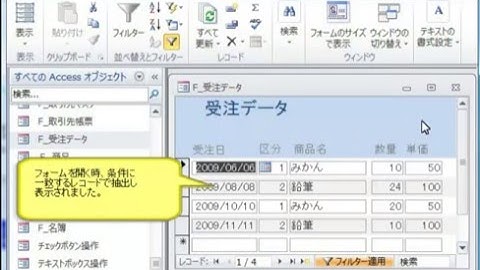 アクセスＶＢＡ　見聞学　フォームを読み込む時、レコードを抽出します