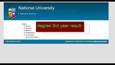 degree 3rd year result