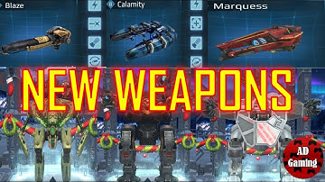 New Weapons Marquess, Calamity And Blaze - War Robots - Test Server Gameplay