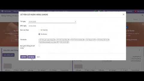 Hướng dẫn module kế toán - Sổ tiền gửi ngân hàng (S08-DN) - Phần mềm ERP odoo