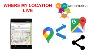 App Inventor, Make An Android App Where My Location Live and share location screenshot 2