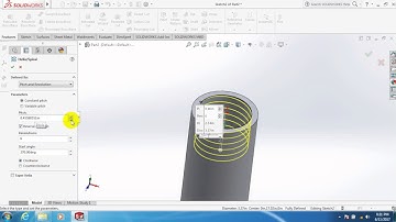 solidworks tutorial -  how to make thread inside of a pipe