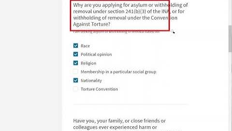 How to fill out Form I-589 for Asylum in the US - Part 4 | فرم درخواست پناهندگی ایالات متحده آمریکا
