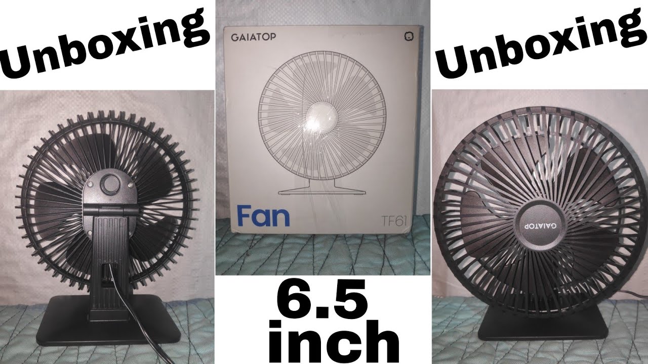 Gaiatop Usb Table Fan, 6.5 Inch Ultra-quiet, 90° Better Cooling, 3 Speeds Unboxing || 2024 / 21 Jun