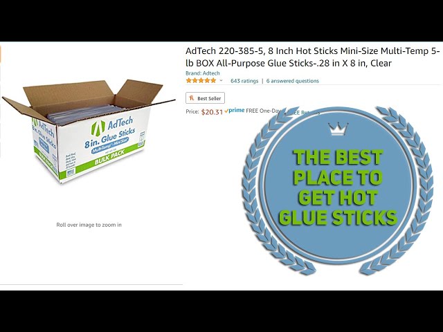 Buying A 5lb Box Of Hot Glue Sticks, Filling My Glue Pot -- AdTech Glue  Stick Review 