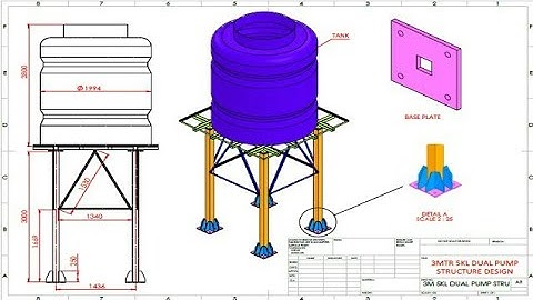 #Dual pump structure water tank dual pump structure in solidworks dual pump structure analysis desi#