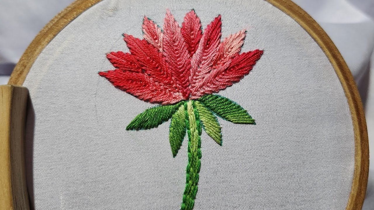 Fly Stitch FlowerHand Embroidery Design | Fly Stitch Flower Hand ...
